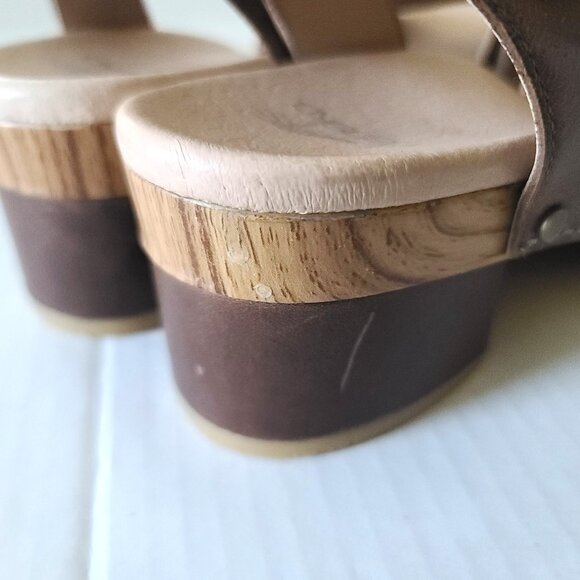 Dansko Mara Leather Open Toe T-Strap Clog Sandals Size EU 41 US 10 Brown NWOB - Picture 5 of 10